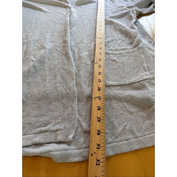 J. Jill Women’s Open Front Linen Blend Cardigan Sweater Gray 3X - Picture 6 of 10